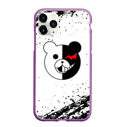 Чехол iPhone 11 Pro матовый Monokuma монокума, цвет: 3D-фиолетовый