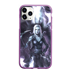 Чехол iPhone 11 Pro матовый Vampire Bloodhunt спина, цвет: 3D-фиолетовый