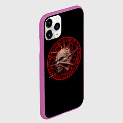 Чехол iPhone 11 Pro матовый Джиперс Криперс и пентограмма, цвет: 3D-фиолетовый — фото 2