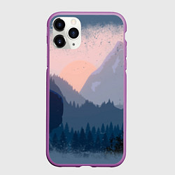 Чехол iPhone 11 Pro матовый Call of the Mountain, цвет: 3D-фиолетовый