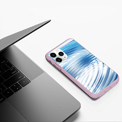 Чехол iPhone 11 Pro матовый Круги на воде Океан Wave, цвет: 3D-розовый — фото 2