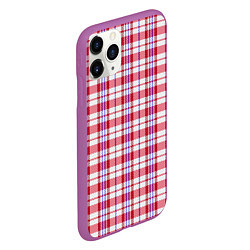 Чехол iPhone 11 Pro матовый Клетчатая сумка челночника паттерн Дань 90-ым, цвет: 3D-фиолетовый — фото 2