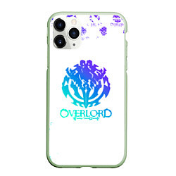 Чехол iPhone 11 Pro матовый Overlord неоновый логотип, цвет: 3D-салатовый