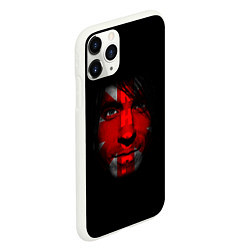 Чехол iPhone 11 Pro матовый Red Hot Chili Peppers солист группы лицо, цвет: 3D-белый — фото 2