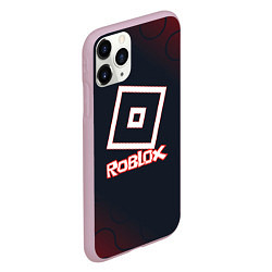 Чехол iPhone 11 Pro матовый Roblox : logo, цвет: 3D-розовый — фото 2