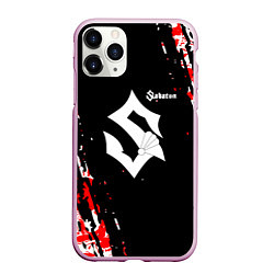 Чехол iPhone 11 Pro матовый Сабатон - sabaton паттерн Черепа, цвет: 3D-розовый