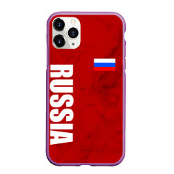 Чехол iPhone 11 Pro матовый RUSSIA - RED EDITION - SPORTWEAR, цвет: 3D-фиолетовый