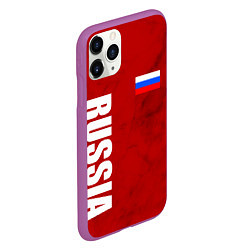 Чехол iPhone 11 Pro матовый RUSSIA - RED EDITION - SPORTWEAR, цвет: 3D-фиолетовый — фото 2