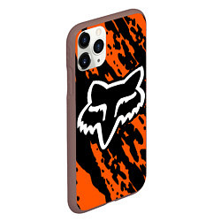 Чехол iPhone 11 Pro матовый FOX MOTOCROSS ORANGE, цвет: 3D-коричневый — фото 2