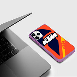 Чехол iPhone 11 Pro матовый KTM VINTAGE SPORTWEAR, цвет: 3D-фиолетовый — фото 2