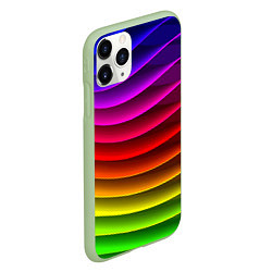 Чехол iPhone 11 Pro матовый Color line neon pattern Abstraction Summer 2023, цвет: 3D-салатовый — фото 2