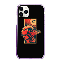 Чехол iPhone 11 Pro матовый Самурай Ретро, цвет: 3D-сиреневый