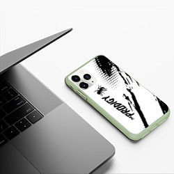 Чехол iPhone 11 Pro матовый The prodigy - логотип, цвет: 3D-салатовый — фото 2