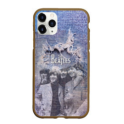 Чехол iPhone 11 Pro матовый The Beatles Легендарная Ливерпульская четвёрка, цвет: 3D-коричневый