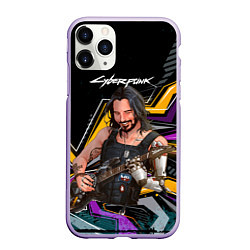 Чехол iPhone 11 Pro матовый Johnny гитарист cyberpunk2077, цвет: 3D-светло-сиреневый