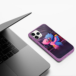 Чехол iPhone 11 Pro матовый POPPY PLAYTIME Влюбленные Хагги Вагги и Кисси Мисс, цвет: 3D-фиолетовый — фото 2