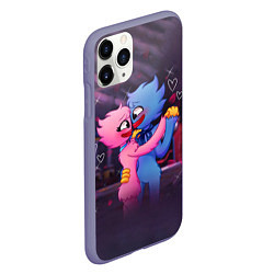 Чехол iPhone 11 Pro матовый POPPY PLAYTIME Влюбленные Хагги Вагги и Кисси Мисс, цвет: 3D-серый — фото 2