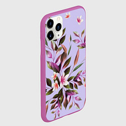 Чехол iPhone 11 Pro матовый Цветы Вересковый Сад, цвет: 3D-фиолетовый — фото 2