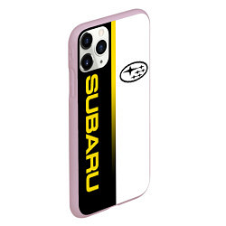 Чехол iPhone 11 Pro матовый SUBARU - GOLD EDITION LINE, цвет: 3D-розовый — фото 2