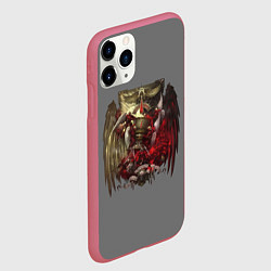 Чехол iPhone 11 Pro матовый Blood Angels symbol, цвет: 3D-малиновый — фото 2