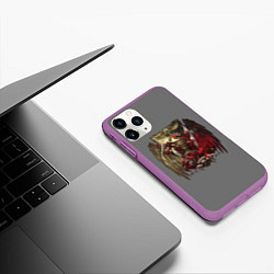 Чехол iPhone 11 Pro матовый Blood Angels symbol, цвет: 3D-фиолетовый — фото 2