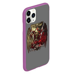 Чехол iPhone 11 Pro матовый Blood Angels symbol, цвет: 3D-фиолетовый — фото 2