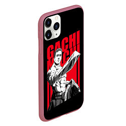 Чехол iPhone 11 Pro матовый GACHIMUCHI WARRIOR ГАЧИМУЧИ ВОИН, цвет: 3D-малиновый — фото 2