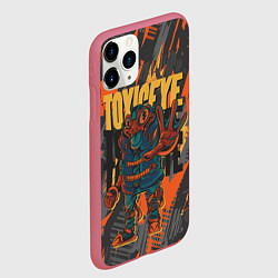 Чехол iPhone 11 Pro матовый Токсичная крейзи лягушка, цвет: 3D-малиновый — фото 2