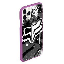 Чехол iPhone 11 Pro матовый FOX RACING - МОТОКРОСС БРЫЗГИ, цвет: 3D-фиолетовый — фото 2