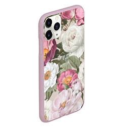 Чехол iPhone 11 Pro матовый Цветы Розовый Сад Пион и Роз, цвет: 3D-розовый — фото 2