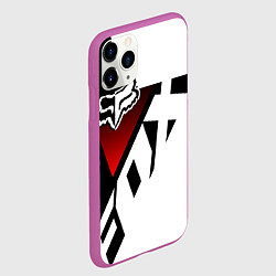 Чехол iPhone 11 Pro матовый FOX RACING - ФОКС ЧЕРНЫЙ И БЕЛЫЙ, цвет: 3D-фиолетовый — фото 2