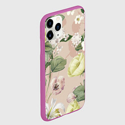 Чехол iPhone 11 Pro матовый Цветы Свадебный Букет, цвет: 3D-фиолетовый — фото 2