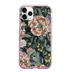 Чехол iPhone 11 Pro матовый Цветы Анемоны Ночного Сада, цвет: 3D-розовый