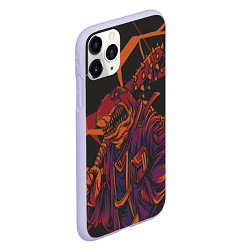Чехол iPhone 11 Pro матовый Злая акула с булавой, цвет: 3D-светло-сиреневый — фото 2