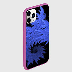 Чехол iPhone 11 Pro матовый Абстрактный морозный узор Abstract frost pattern, цвет: 3D-фиолетовый — фото 2