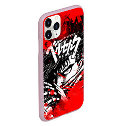 Чехол iPhone 11 Pro матовый БЕРСЕРК - BERSERK БРЫЗГИ, цвет: 3D-розовый — фото 2