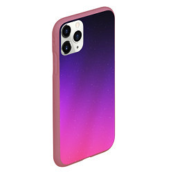 Чехол iPhone 11 Pro матовый Розовофиолетовый градиент, цвет: 3D-малиновый — фото 2