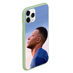 Чехол iPhone 11 Pro матовый Футболист Килиан Мбаппе, цвет: 3D-салатовый — фото 2