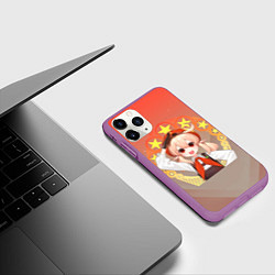 Чехол iPhone 11 Pro матовый Klee Кли, цвет: 3D-фиолетовый — фото 2