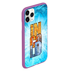 Чехол iPhone 11 Pro матовый IN COLD logo with blue ice, цвет: 3D-фиолетовый — фото 2