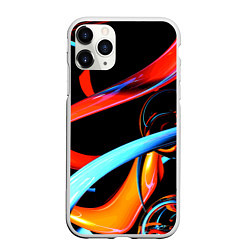 Чехол iPhone 11 Pro матовый Авангардная объёмная композиция Avant-garde three, цвет: 3D-белый