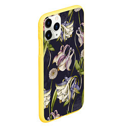 Чехол iPhone 11 Pro матовый Цветы Аквилегии, цвет: 3D-желтый — фото 2