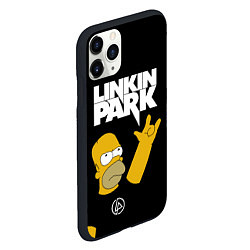 Чехол iPhone 11 Pro матовый LINKIN PARK ГОМЕР СИМПСОН, SIMPSONS, цвет: 3D-черный — фото 2