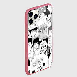 Чехол iPhone 11 Pro матовый Моб психо 100 паттерн, цвет: 3D-малиновый — фото 2
