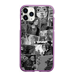 Чехол iPhone 11 Pro матовый The last of us comix, цвет: 3D-фиолетовый