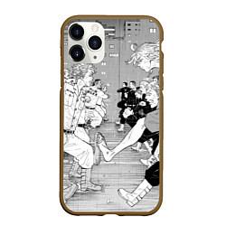 Чехол iPhone 11 Pro матовый Битва токийских мстителей, цвет: 3D-коричневый