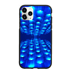 Чехол iPhone 11 Pro матовый GLOWING SPOTLIGHTS, цвет: 3D-черный