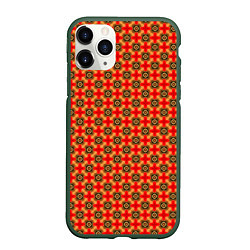 Чехол iPhone 11 Pro матовый COLOR PATTERNED BACKGROUND, цвет: 3D-темно-зеленый