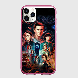 Чехол iPhone 11 Pro матовый ОЧЕНЬ СТРАННЫЕ ДЕЛА 4 STRANGER THINGS 4, цвет: 3D-малиновый