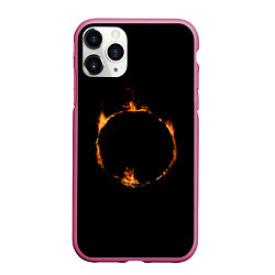Чехол iPhone 11 Pro матовый Знак тьмы из Dark Souls, цвет: 3D-малиновый